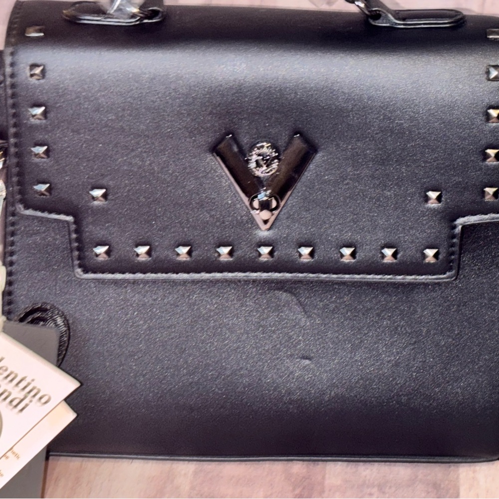 Valentino Orlandi Black Crossbody Bag with Studs - Picture 6 of 11